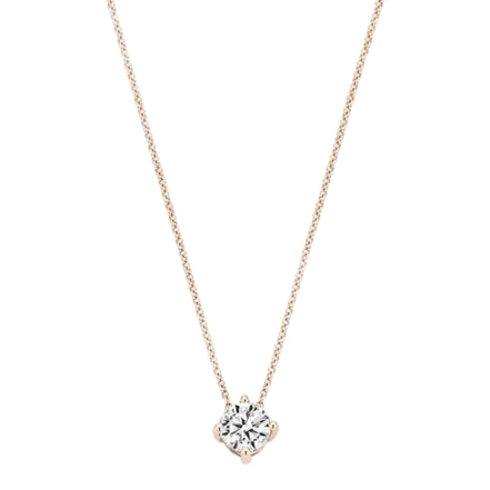 Halskette aus 585er Roségold mit Zirkonia