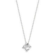 Halskette aus 585er Weißgold mit Zirkonia-Anhänger