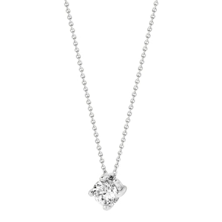 Halskette aus 585er Weißgold mit Zirkonia-Anhänger