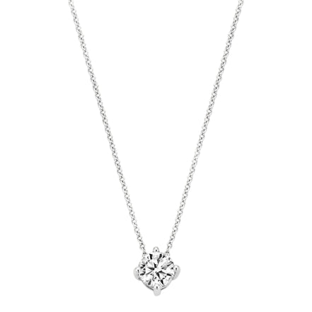 Halskette aus 585er Weißgold mit Zirkonia-Anhänger