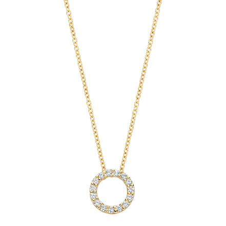 Halskette aus 585er Gold mit ringförmigem Anhänger