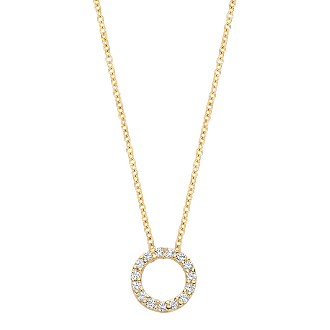 Halskette aus 585er Gold mit ringförmigem Anhänger