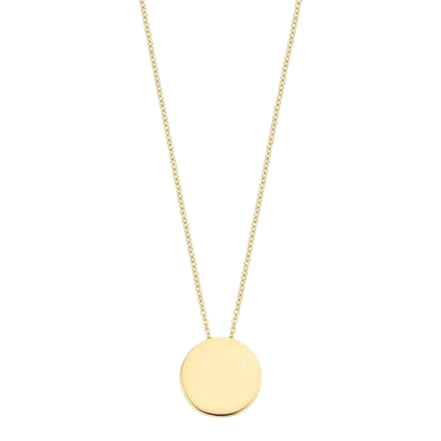 Halskette aus 585er Gold mit rundem Anhänger