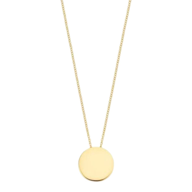 Halskette aus 585er Gold mit rundem Anhänger