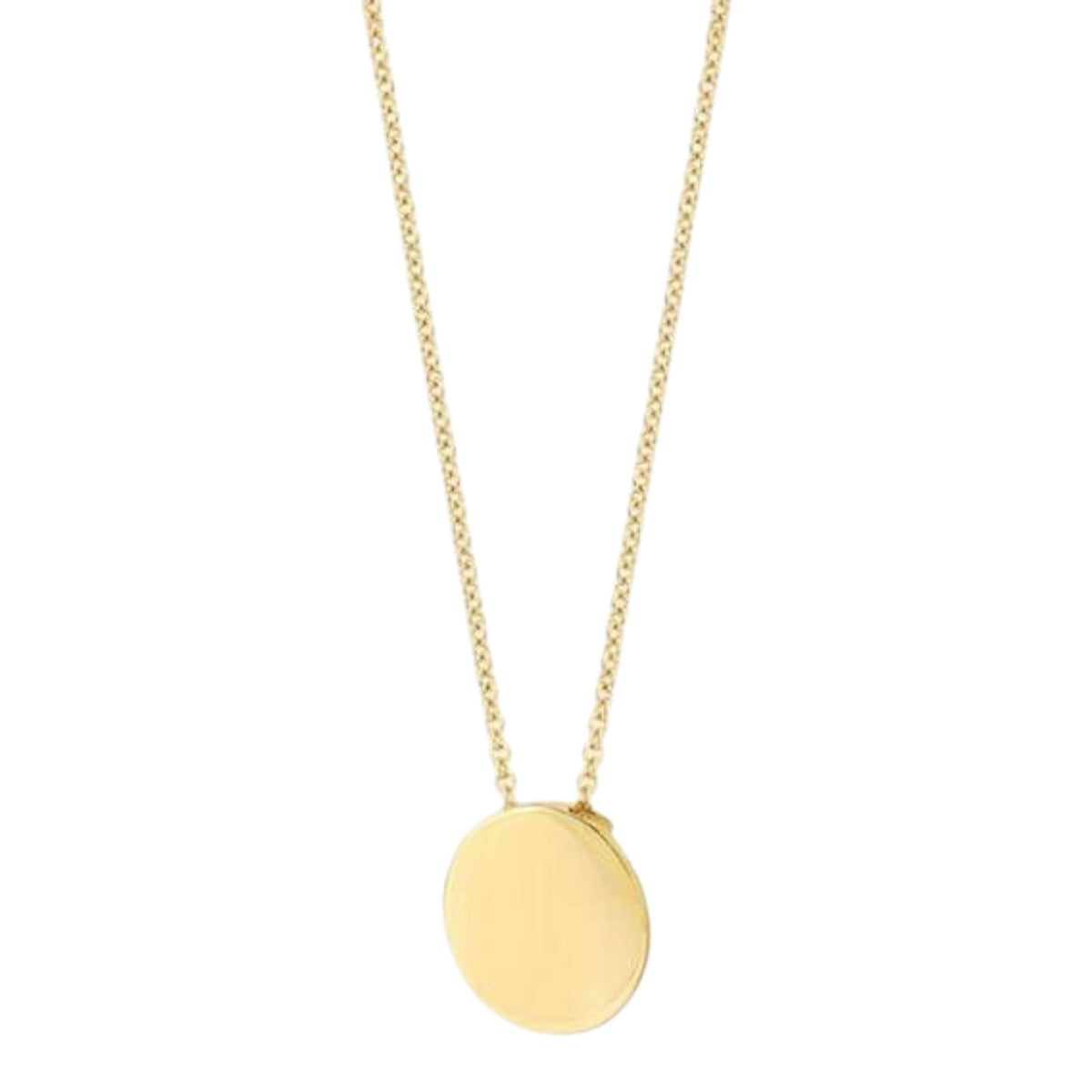 Halskette aus 585er Gold mit rundem Anhänger