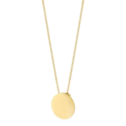 Halskette aus 585er Gold mit rundem Anhänger