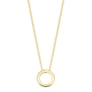 Halskette aus 585er Gold mit ringförmigem Anhänger