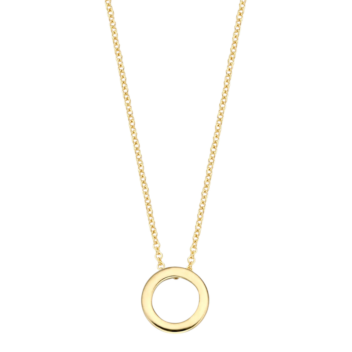 Halskette aus 585er Gold mit ringförmigem Anhänger