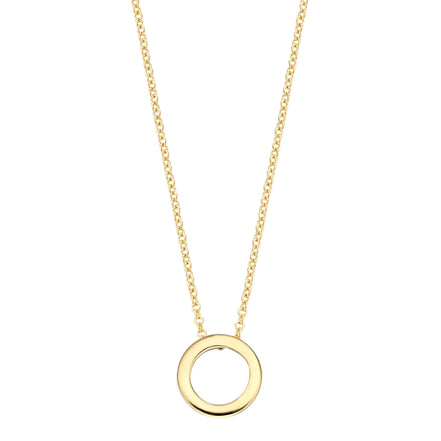Halskette aus 585er Gold mit ringförmigem Anhänger
