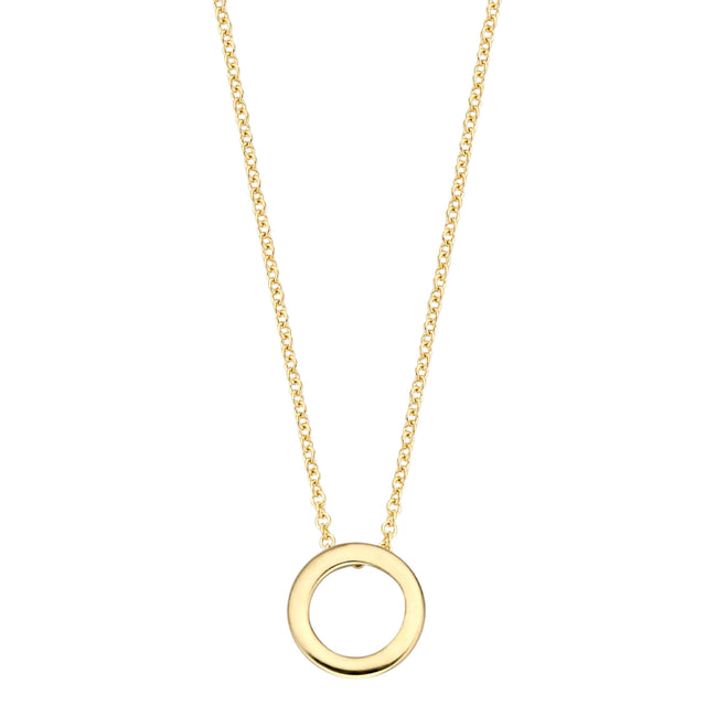 Halskette aus 585er Gold mit ringförmigem Anhänger