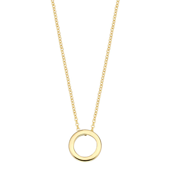 Halskette aus 585er Gold mit ringförmigem Anhänger