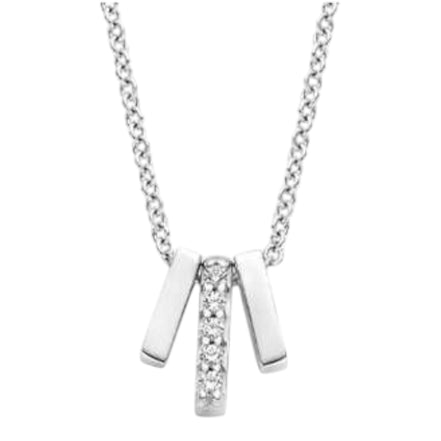 Halskette aus 585er Weißgold mit Zirkonia