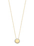 Halskette aus 585er Gold mit rundem Anhänger und Zirkonia