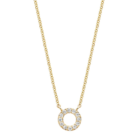 Halskette aus 585er Gold mit ringförmigem Anhänger
