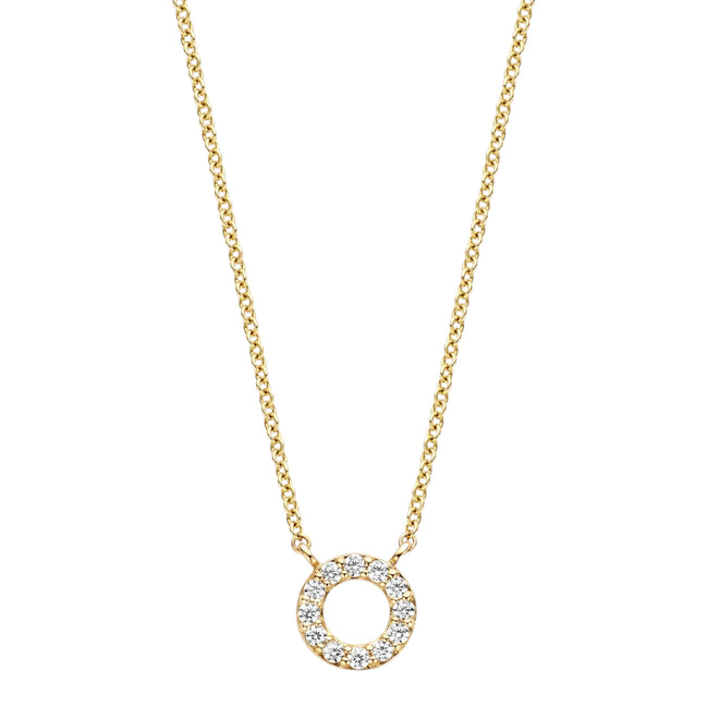 Halskette aus 585er Gold mit ringförmigem Anhänger