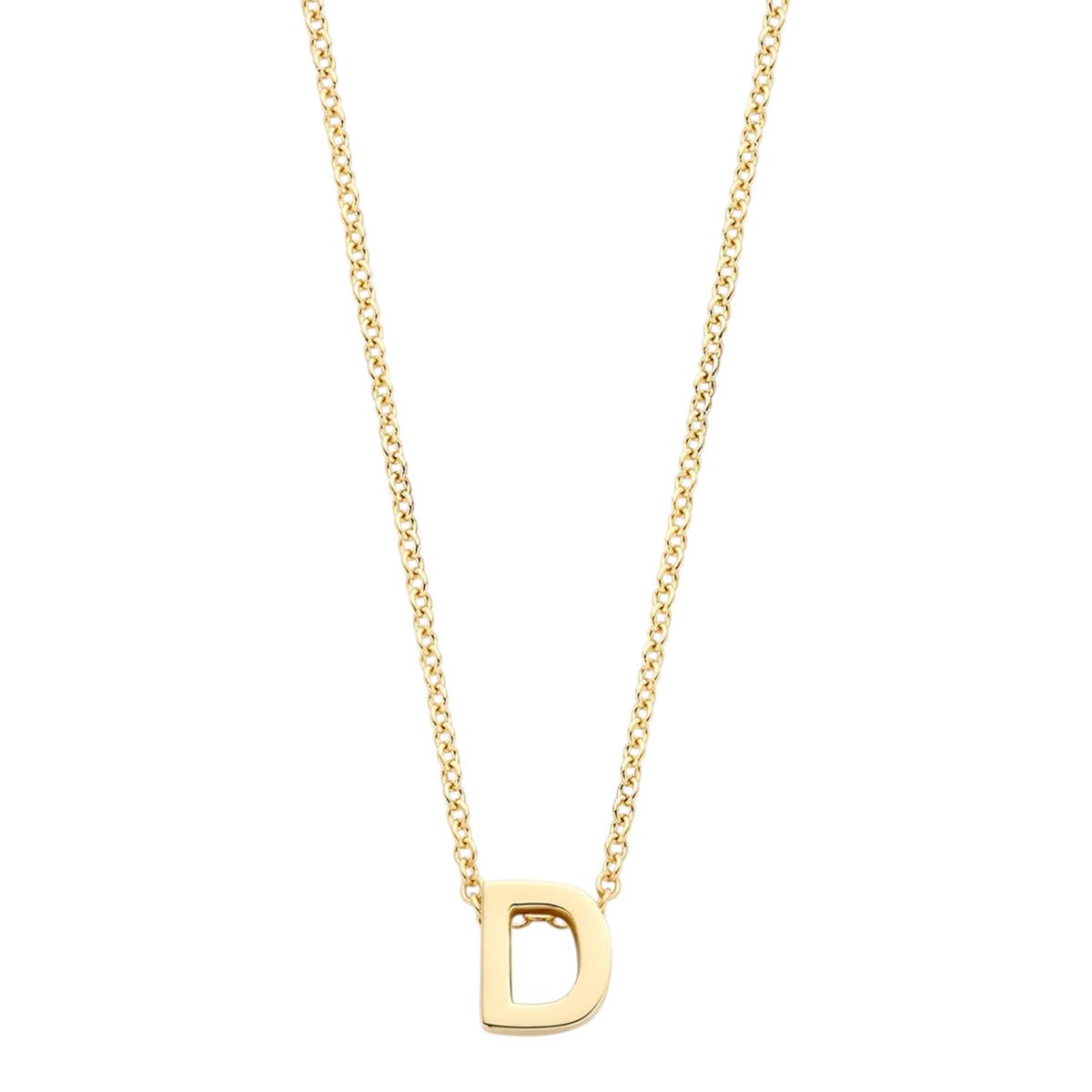 Halskette aus 585er Gold mit Buchstaben-Anhänger D