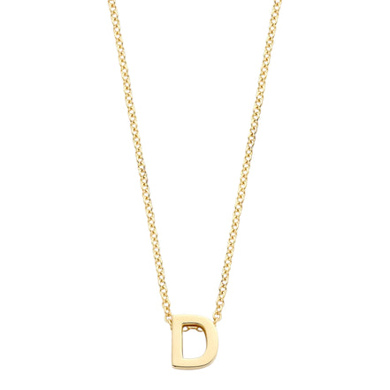 Halskette aus 585er Gold mit Buchstaben-Anhänger D