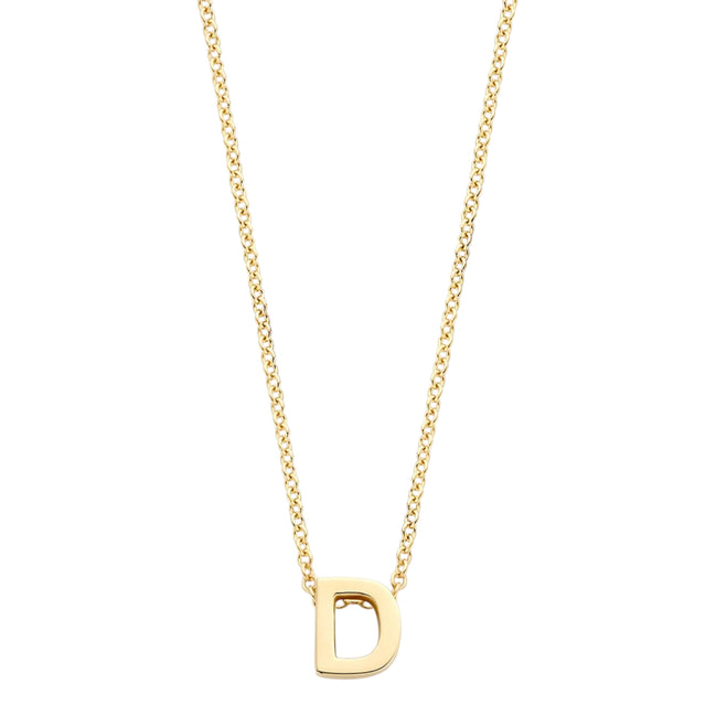Halskette aus 585er Gold mit Buchstaben-Anhänger D