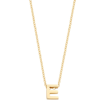 Halskette aus 585er Gold mit Buchstaben-Anhänger E