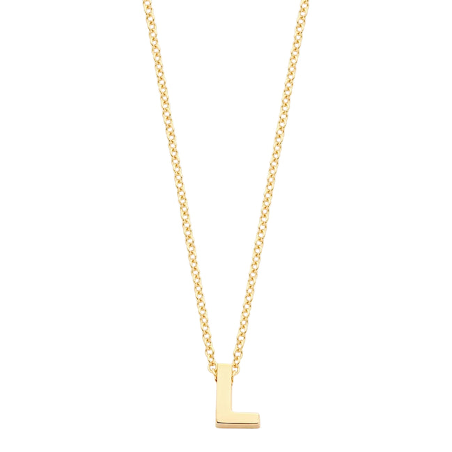 Halskette aus 585er Gold mit Buchstaben-Anhänger L