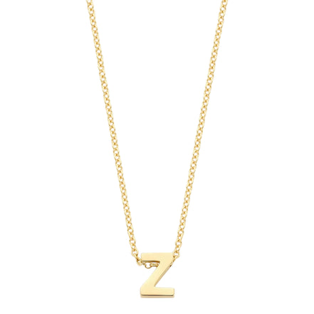 Halskette aus 585er Gold mit Buchstaben-Anhänger Z
