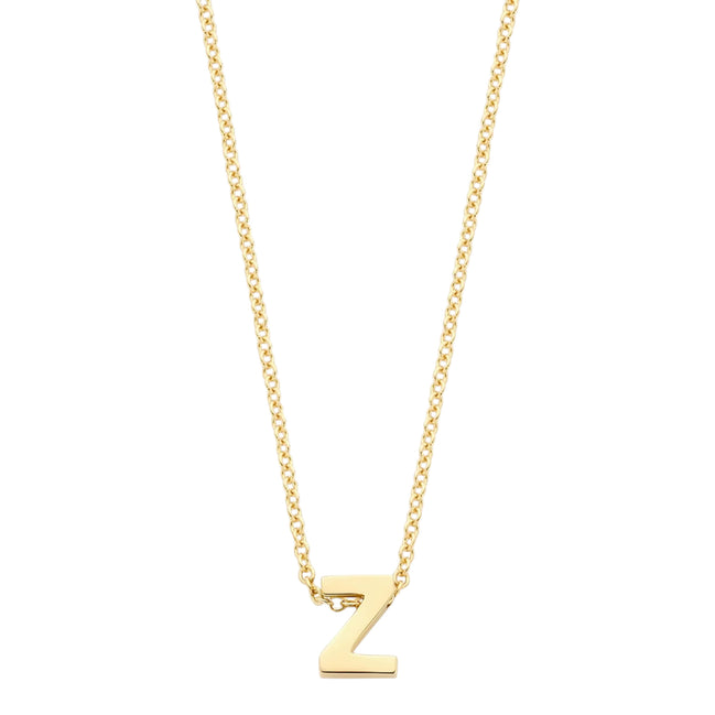 Halskette aus 585er Gold mit Buchstaben-Anhänger Z