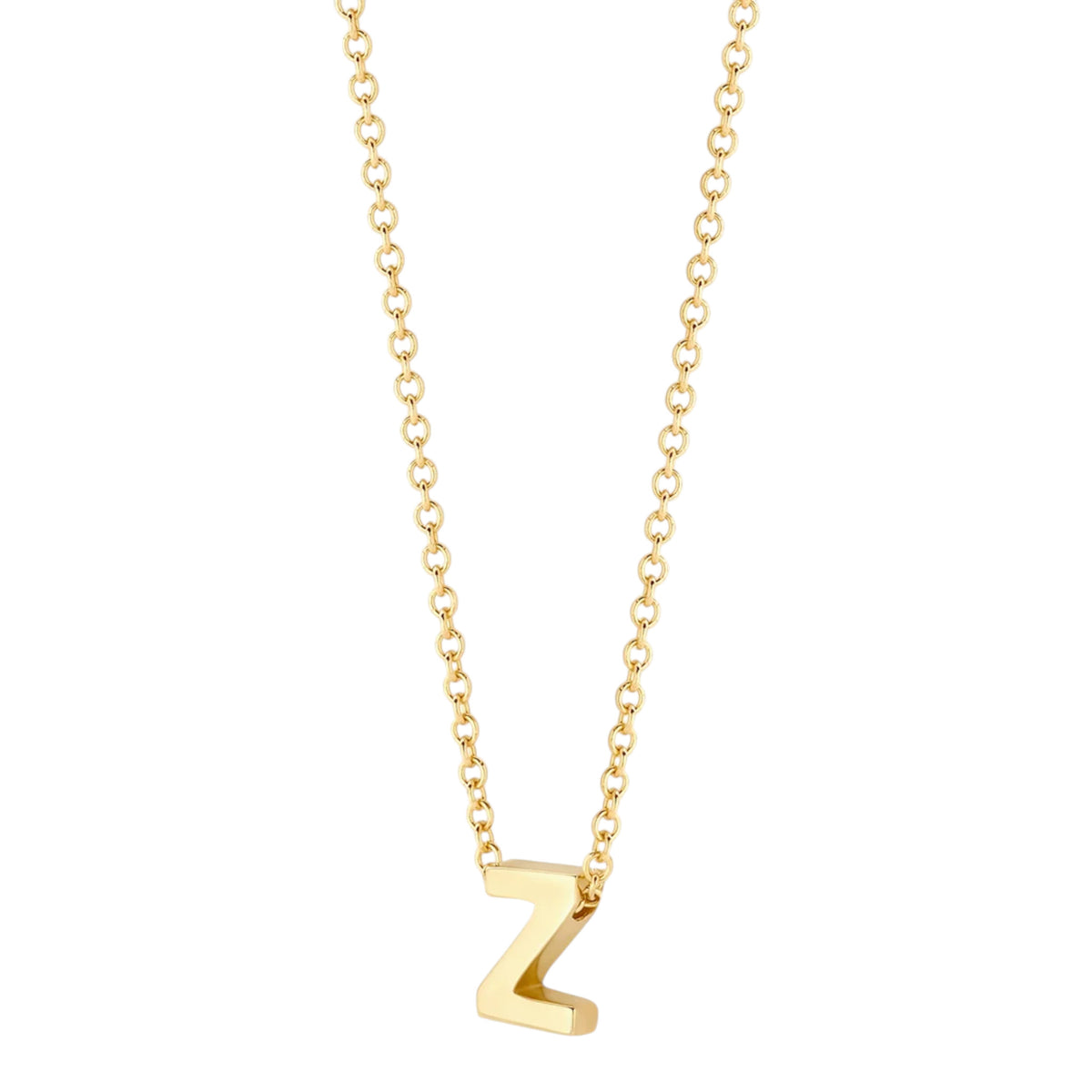 Halskette aus 585er Gold mit Buchstaben-Anhänger Z