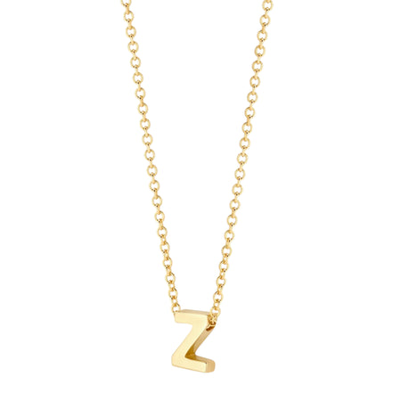 Halskette aus 585er Gold mit Buchstaben-Anhänger Z