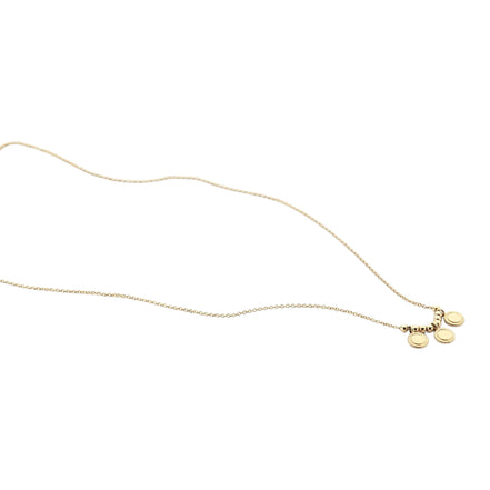 Halskette aus 585er Gold mit Kugeln und runden Anhängern