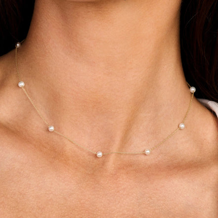 Kette 585er Gelbgold mit Perlen