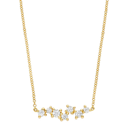 Halskette aus 585er Gold mit Zirkonia-Anhänger