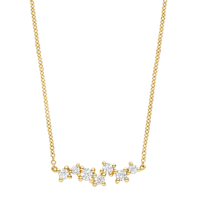 Halskette aus 585er Gold mit Zirkonia-Anhänger
