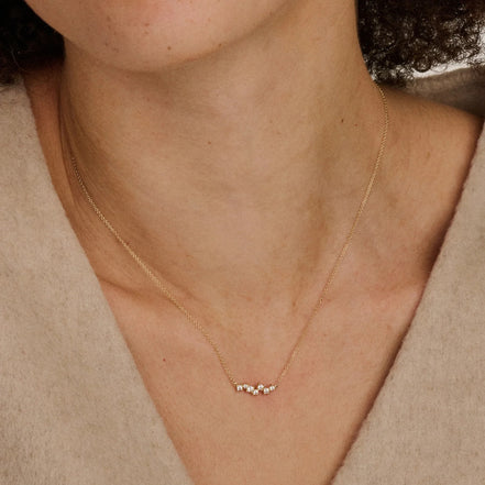 Halskette aus 585er Gold mit Zirkonia-Anhänger