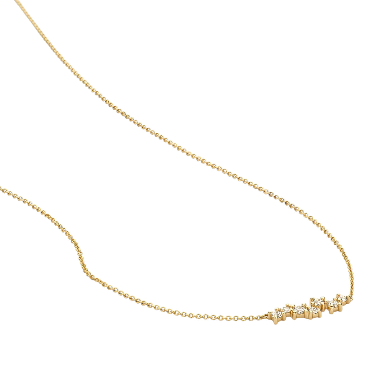 Halskette aus 585er Gold mit Zirkonia-Anhänger