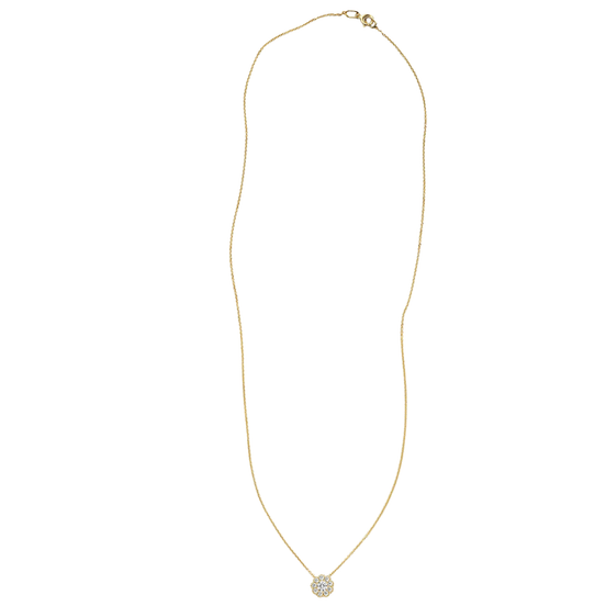Halskette aus 585er Gold mit blütenförmigem Zirkonia-Anhänger