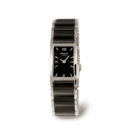 Titanium Damenuhr Ceramic schwarz