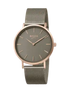 Damenuhr goldfarben Armband Edelstahl anthrazit 3273