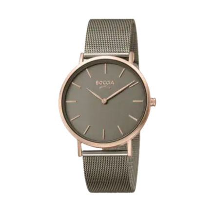 Damenuhr goldfarben Armband Edelstahl anthrazit 3273