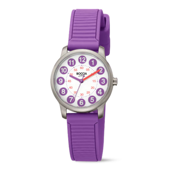 Titanium Kinderuhr lila/weiß