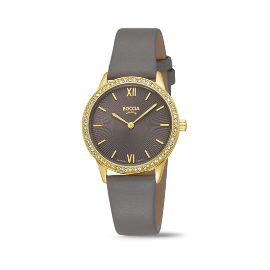 Titanium Damenuhr Trend taupe-grau, gold