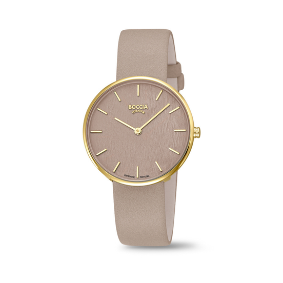 Titanium Damenuhr Trend beige-gold