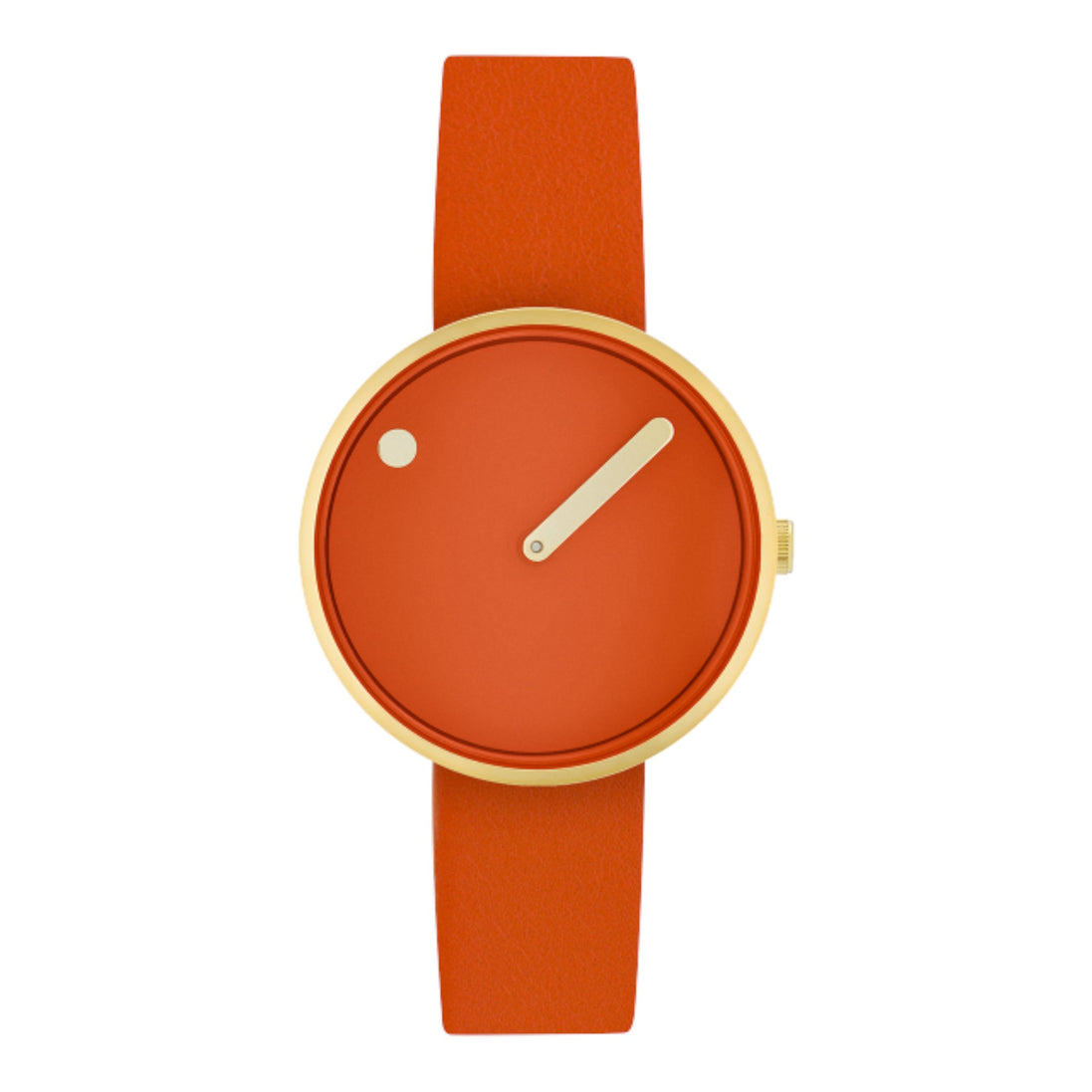 Uhr Lederarmband "Tangerine", gold/orange