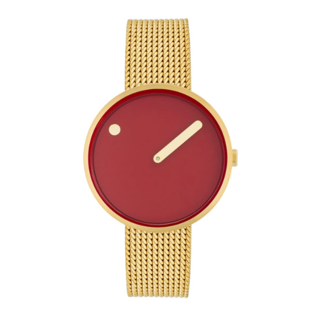Armbanduhr 34 mm Rotes Zifferblatt