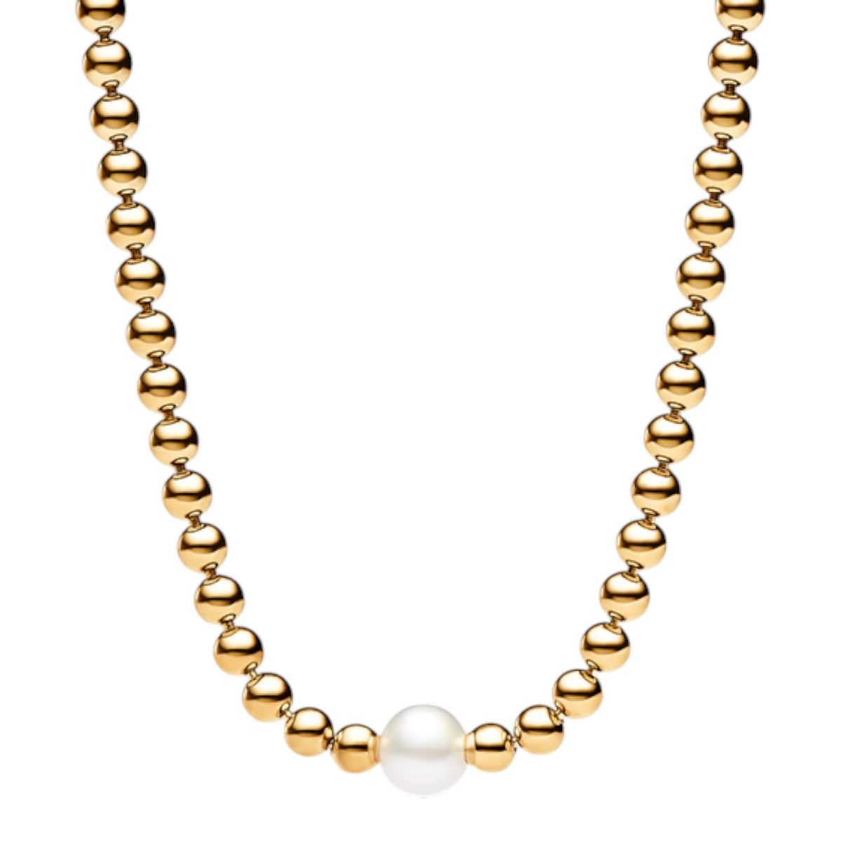 TIMELESS Collier mit Beads & Perle Gold