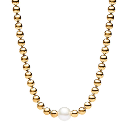 TIMELESS Collier mit Beads & Perle Gold