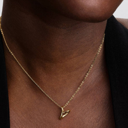 Kette mit Anhänger Herz goldfarben