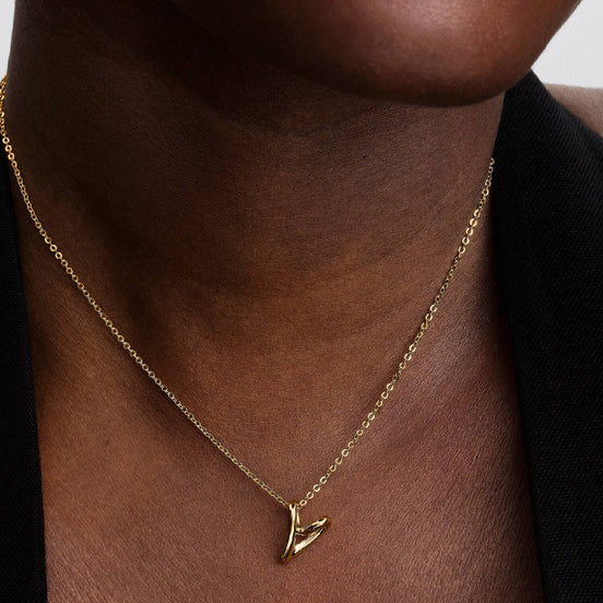 Kette mit Anhänger Herz goldfarben