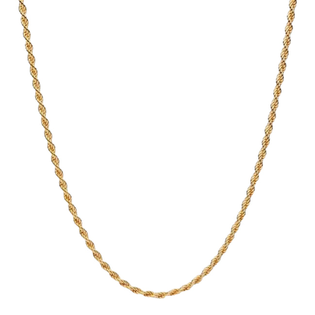 Vergoldete Kordelkette 45cm
