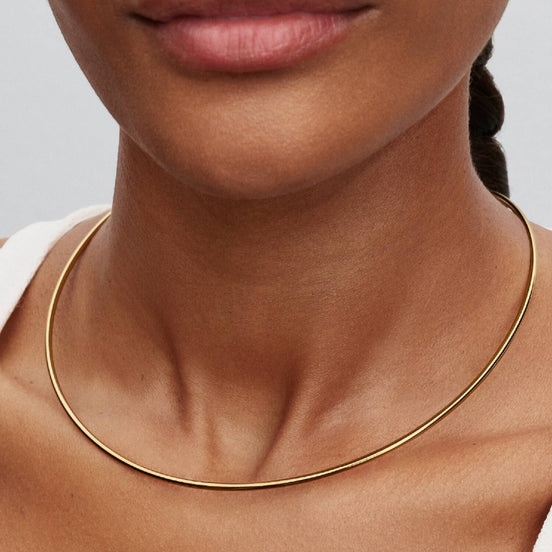 MOMENTS Choker-Kette Vergoldet