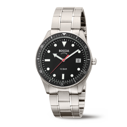 Herrenuhr Classic schwarzes Ziffernblatt